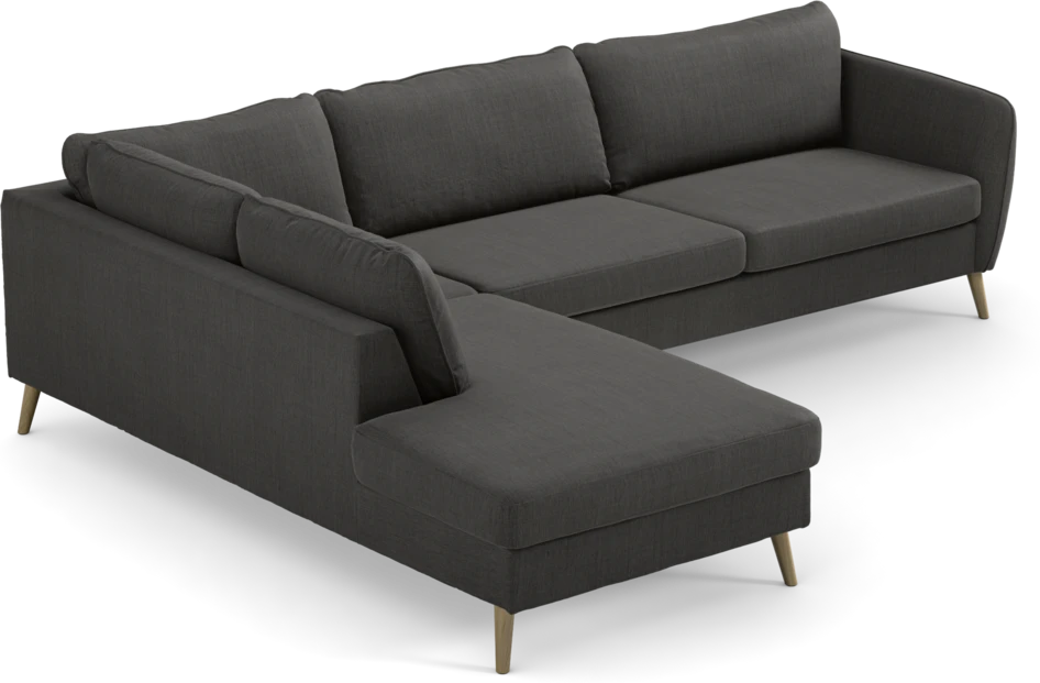 County - 2,5-sits soffa med divan vänster - Grå