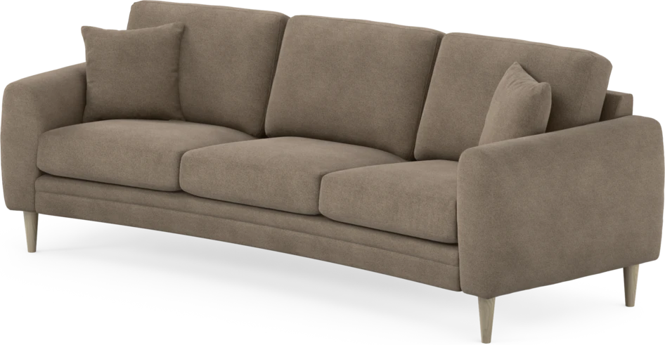 Eden - 3-sits soffa svängd - Brun
