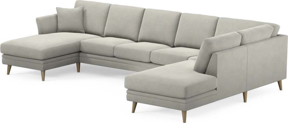Eden - 3-sits soffa med schäslong vänster och divan höger - Grå