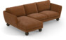 Madison Lux - 2-sits soffa med schäslong vänster - Orange