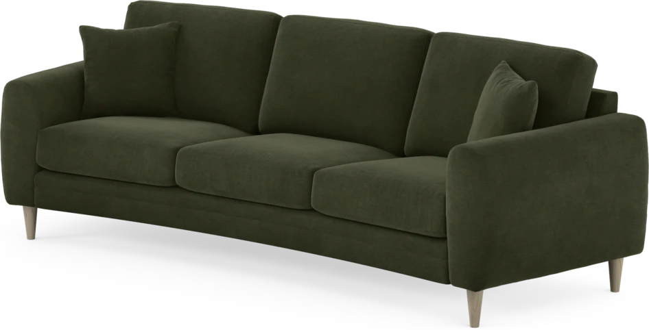Eden - 3-sits soffa svängd - Grön