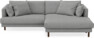 Harper - 4-sits med schäslong XL höger - Grå