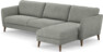 Bridge - 3-sits soffa med schäslong höger - Grå