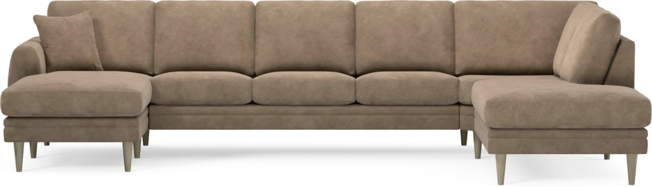 Eden - 3-sits soffa med schäslong vänster och divan höger - Beige