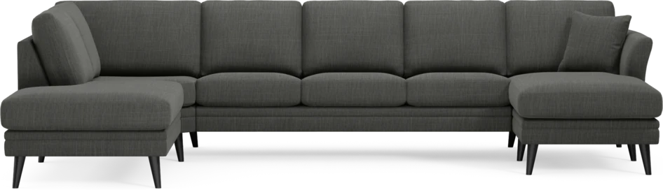 Eden - 3-sits soffa med divan vänster och schäslong höger - Grå