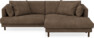 Harper - 4-sits med schäslong XL höger - Brun