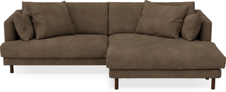 Harper - 4-sits med schäslong XL höger - Brun
