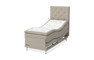 Dream Delux - Ställbar säng, enkelsäng med bäddmadrass Dream Delux - Beige