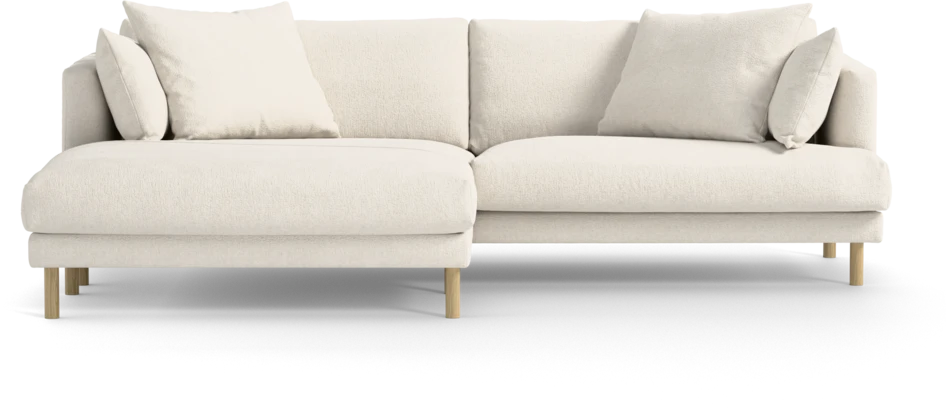 Harper - 4-sits med schäslong XL vänster - Vit