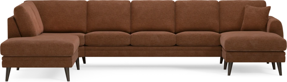 Eden - 3-sits soffa med divan vänster och schäslong höger - Orange