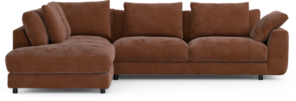 Amie - 3-sits med divan vänster - Orange