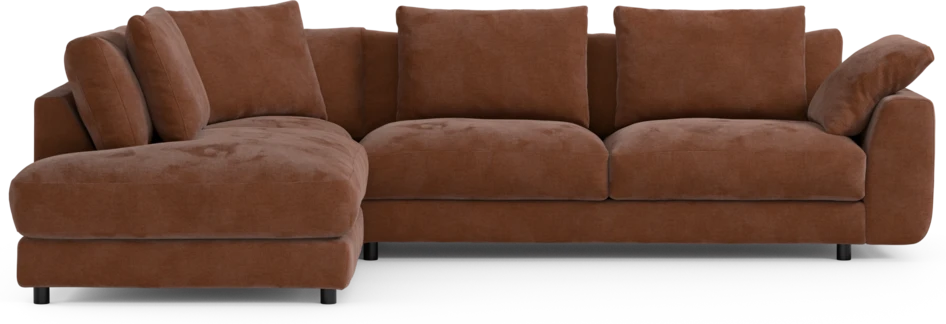 Amie - 3-sits med divan vänster - Orange