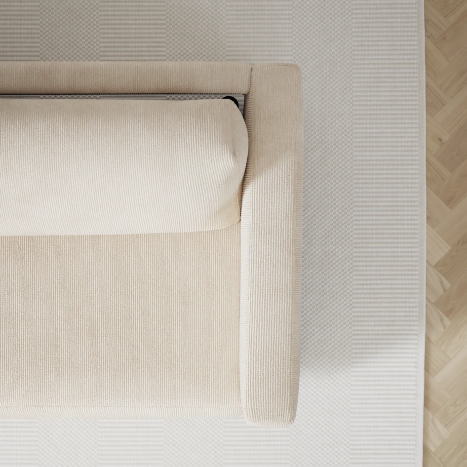 Lindö - Bäddsoffa 2,5-sits med schäslong, vändbar - Beige