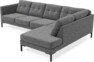 Rio - 3-sits soffa med divan höger - Grå