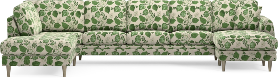 Eden - 3-sits soffa med divan vänster och schäslong höger - Flerfärgad