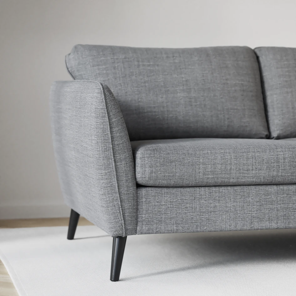 County - 3-sits soffa med flyttbar schäslong - Grå