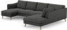 Madison Lux - 2-sits soffa med schäslong vänster och divan höger - Grå