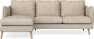 Madison Lux - 2-sits soffa med schäslong vänster - Beige