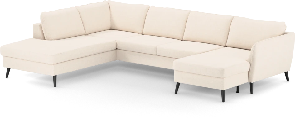 County - 3-sits soffa med divan vänster och schäslong höger - Vit