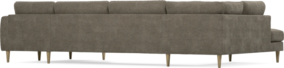 Bridge - 3-sits soffa med divan vänster och schäslong höger - Brun