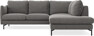 Madison - 2-sits soffa med divan höger - Brun