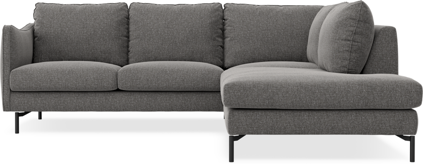Madison - 2-sits soffa med divan höger - Brun