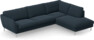 Madison Lux - 3-sits soffa med divan höger - Blå