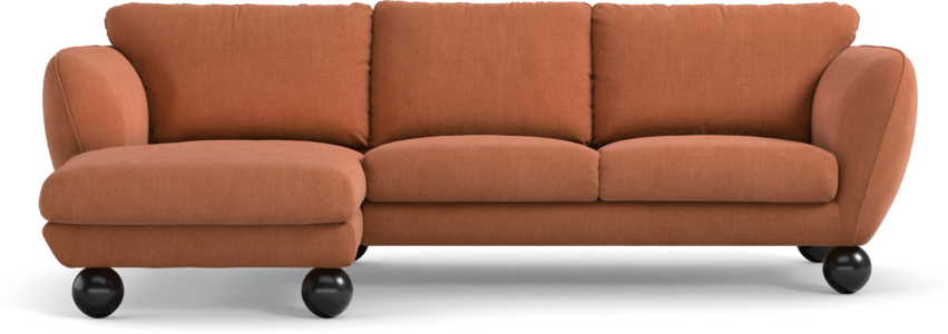 Madison Lux - 2-sits soffa med schäslong vänster - Orange