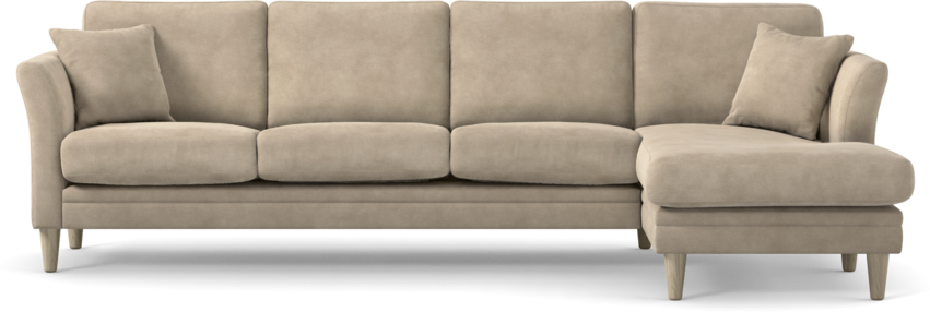 Eden - 3-sits soffa med schäslong - Brun