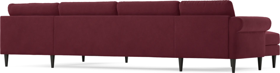 Bridge - 3-sits soffa med schäslong vänster och divan höger - Röd