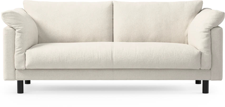 Cherrie - 2,5-sits soffa, hel dyna, fast klädsel - Vit