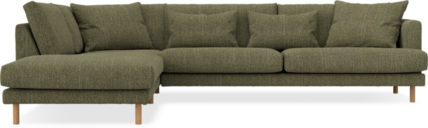 Harper - 3-sits soffa med divan vänster - Grön