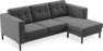 Rio - 3-sits soffa med schäslong höger - Grå