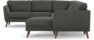 Bridge - Hörnsoffa, 2+3-sits med schäslong höger - Grå
