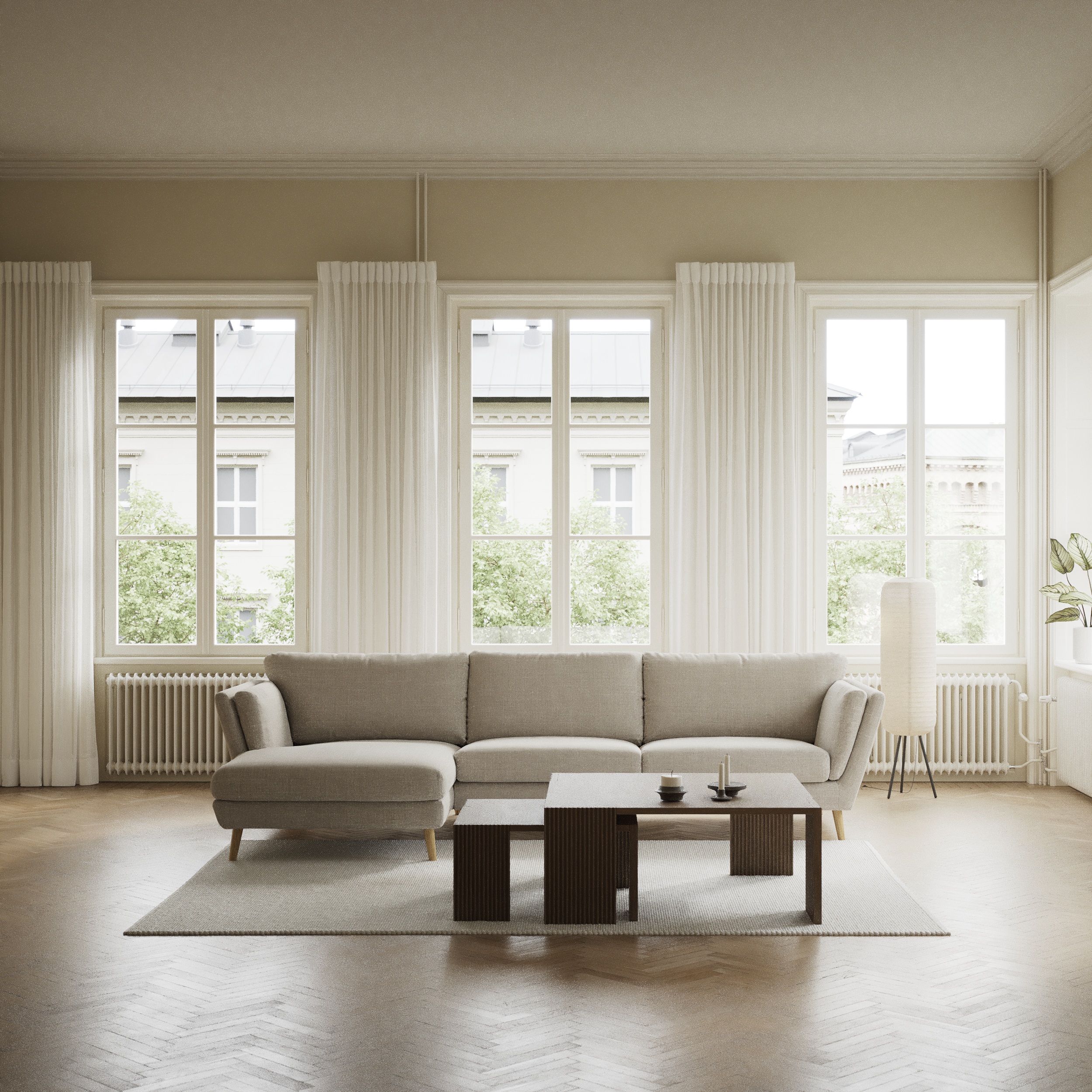 Madison, 3-sits soffa med schäslong vänster