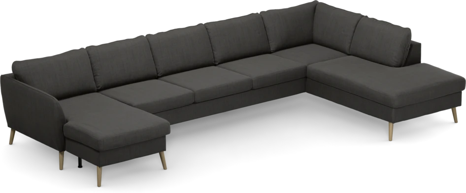 County - 4-sits soffa med schäslong vänster och divan höger - Grå