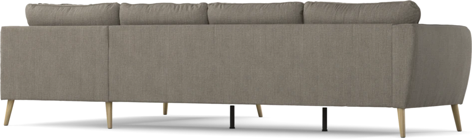 County - 3-sits soffa med divan höger - Brun