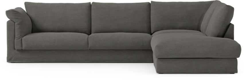Cherrie Klädsel - Klädsel till 3-sits soffa med divan höger - Grå