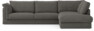 Cherrie Klädsel - Klädsel till 3-sits soffa med divan höger - Grå