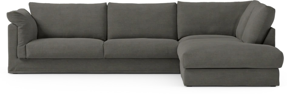 Cherrie Klädsel - Klädsel till 3-sits soffa med divan höger - Grå