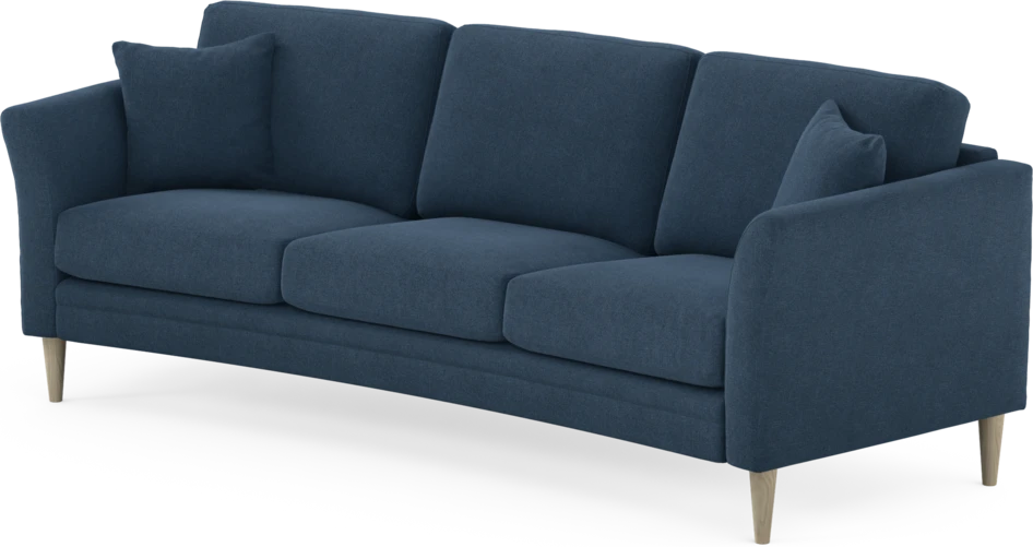 Eden - 3-sits soffa svängd - Blå