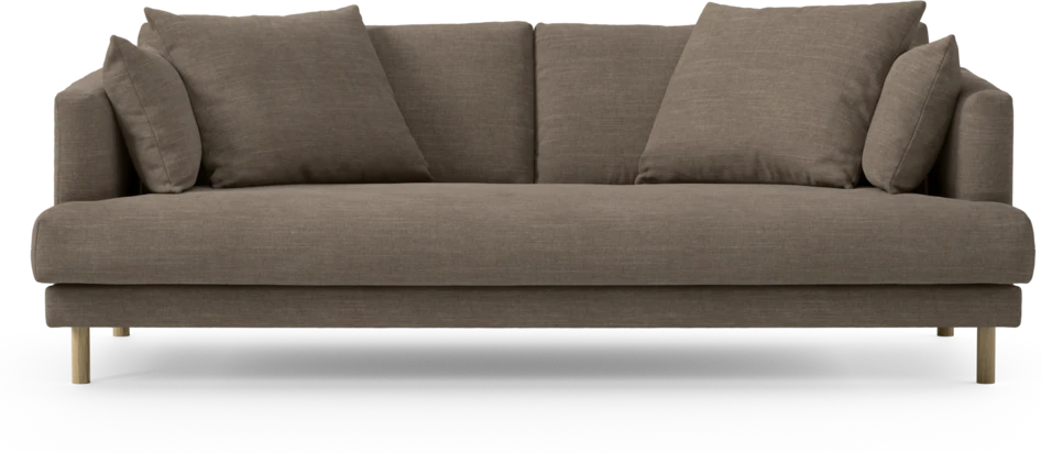 Harper - 3-sits soffa, hel dyna - Brun