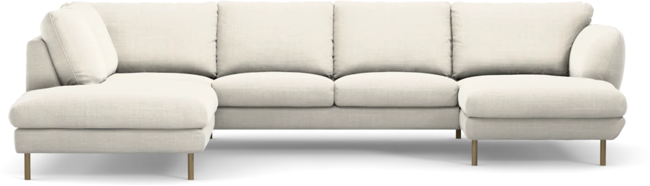 Madison - 2-sits soffa med divan vänster och schäslong höger - Vit