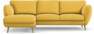 Madison Lux - 2-sits soffa med schäslong vänster - Gul