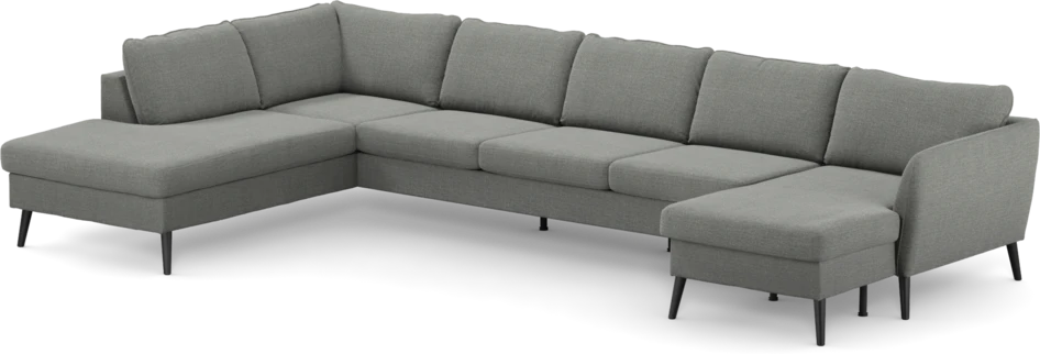 County - 4-sits soffa med divan vänster och schäslong höger - Grå
