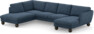 Madison Lux - 2-sits soffa med divan vänster och schäslong höger - Blå