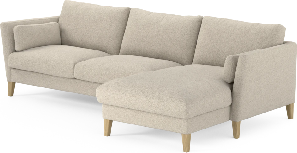 Winston - 3-sits soffa med schäslong, vändbar - Beige