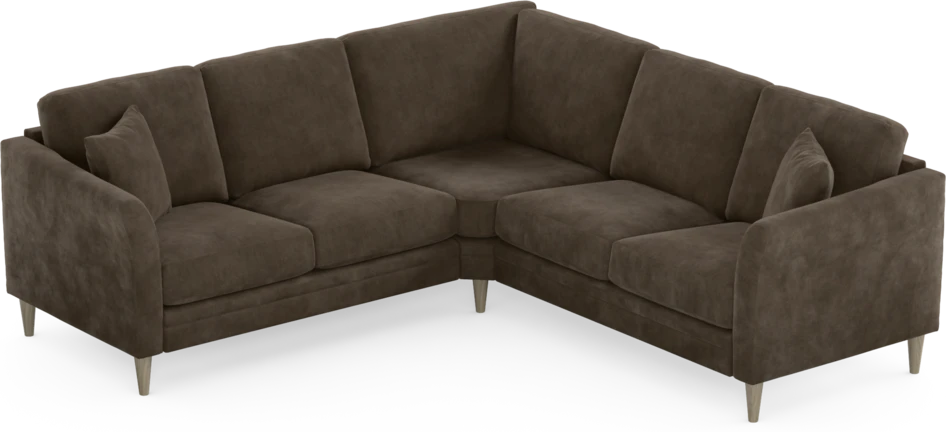 Eden - Hörnsoffa, 2+2-sits - Brun