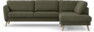 Bridge - 3-sits soffa med divan höger - Grön