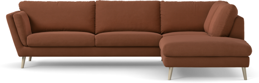 Madison Lux - 3-sits soffa med divan höger - Röd
